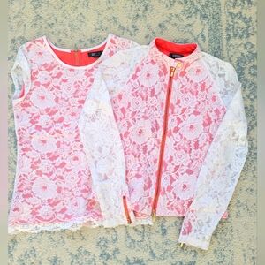 Kenneth Cole Y2K lace 2 piece set size XS